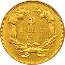 1861 PCGS AU-55.