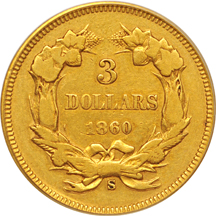 1860-S PCGS VF-30.