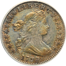 1797 16 Stars (LM-2). ANACS XF-40 details/scratched.