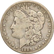 Collection of Morgan dollars, 1878 through 1890-S, in a Dansco album.