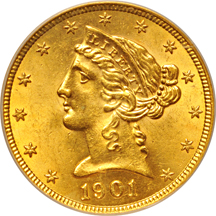 1901/0-S PCGS MS-63.