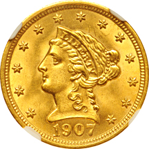 1907 NGC MS-65 CAC.