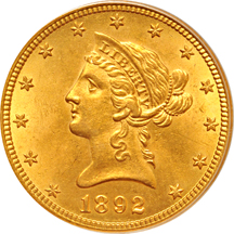 1892-S PCGS MS-62.