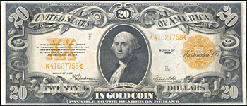 1922 $20.00.  XF.