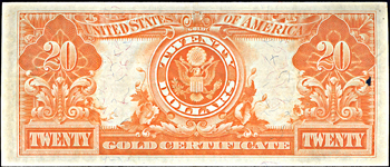 1922 $20.00.  XF.