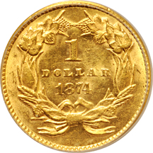 1874 PCGS MS-63.