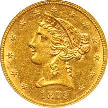 1879 PCGS AU-58.