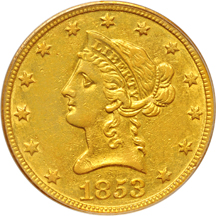 1853-O PCGS XF-45.