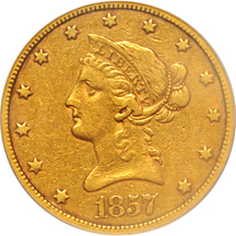 1857 PCGS XF-40.