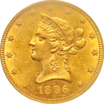 1896-S PCGS AU-58.