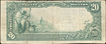 1902 $20.00. Columbia, MO Charter# 1467 Blue Seal. F.