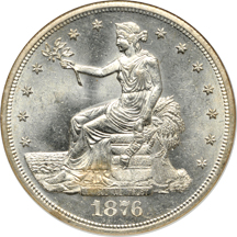 1876-S NGC MS-63 CAC.