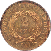 1873 Closed 3 PCGS PF-64RB.