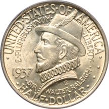 Four PCGS certified commemorative half-dollars.