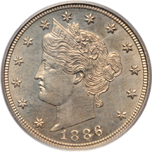 1886 PCGS PF-63.