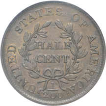 1804 Spiked Chin. PCGS AU-50.