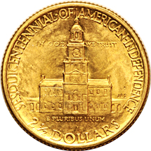 1926 America Sesquicentennial, MS-60 with retained obverse strike-through.