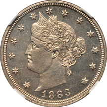 1883 No Cents NGC PF-66.