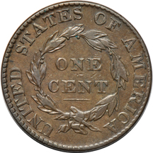 Seventeen consecutive large-cents dated 1824 through 1840.