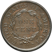 Five large-cents dated 1818 through 1822.