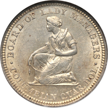 1893 Isabella Quarter. NGC MS-61.