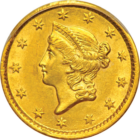 1854 Type 1. PCGS MS-62.