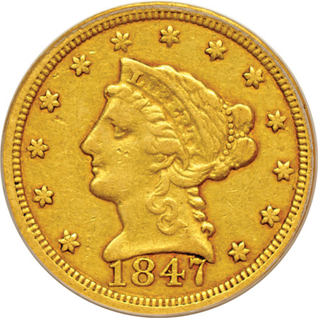 1847-C PCGS VF-35.