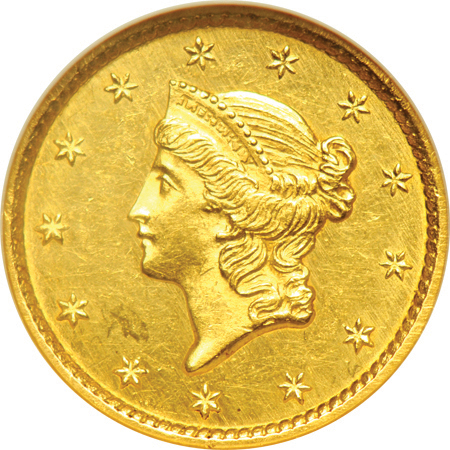 1849 Open Wreath. NGC MS-61.