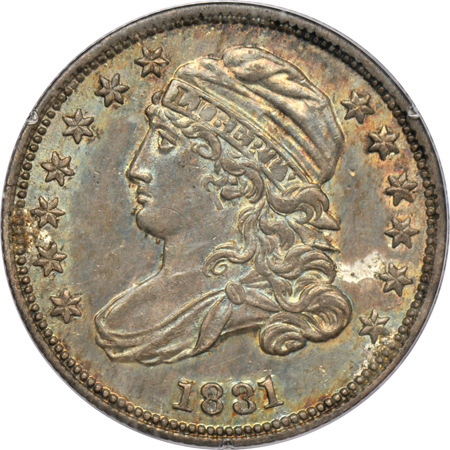 1831 (JR-5, R.1) PCGS MS-61 (rattler).