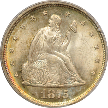 1875-S PCGS MS-65.