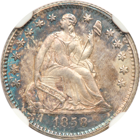 1858 NGC MS-64.