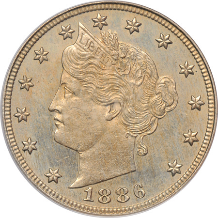 1886 PCGS PF-64.