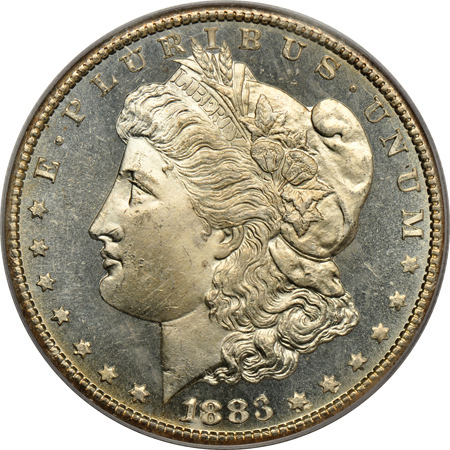 1881-CC PCGS MS-64, and an 1883-CC PCGS MS-64DMPL.