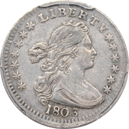 1803 (LM-3, R.3) Large 8 (misattributed on label). PCGS XF-45.