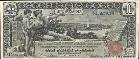 1896 $1.00.  XF.