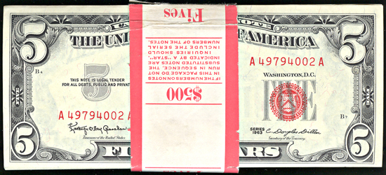 Ninety-nine 1963 $5.00.  CHCU.