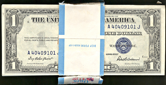 Pack of 1935-F $1.00.  CHCU.