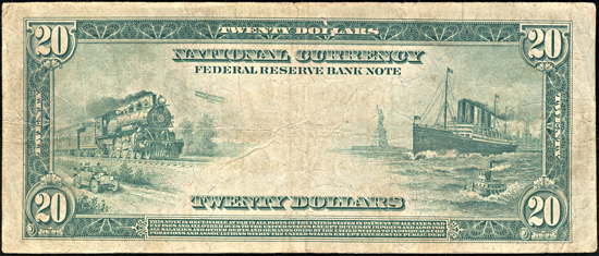 1918 $20.00 St. Louis.  F.