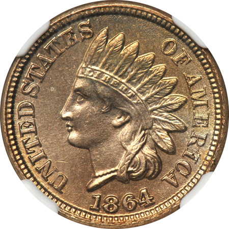 1864 CN. NGC MS-65.