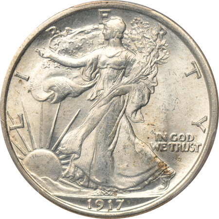 1917-D Obverse. PCGS MS-64+ CAC.