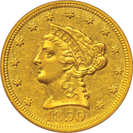 1850-C PCGS AU-58.