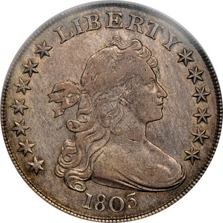 1803 (B-5, R.2) Small 3. PCGS XF-40 CAC.