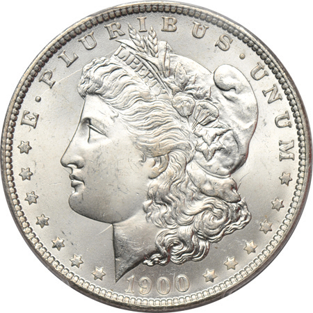 1900-O O OVER CC. PCGS MS-65.