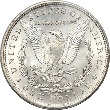 1900-O O OVER CC. PCGS MS-65.