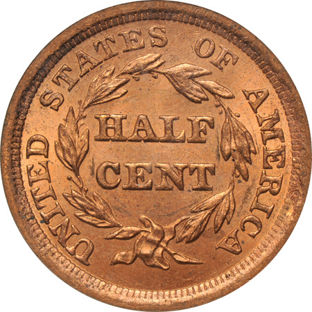 1855 PCGS MS-64RD (green label) CAC.