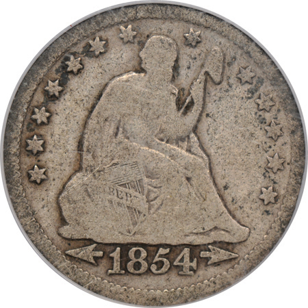 1854-O Arrows, Huge O. PCGS GD-6.