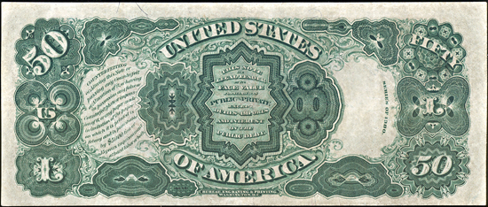 1880 $50.00.  Small Seal. VF.