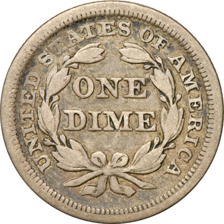 Thirty-seven Seated Liberty dimes.