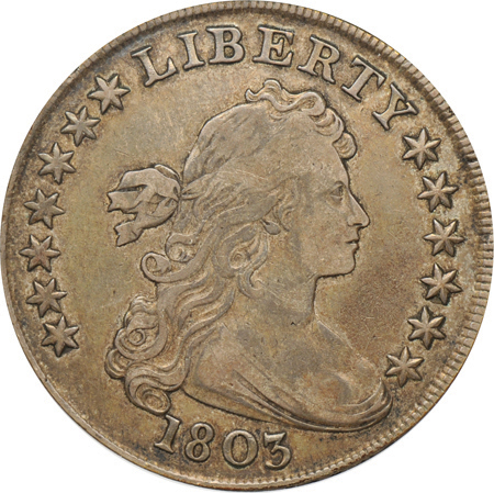 1803 Large 3 (B-6). ANACS VF-35.