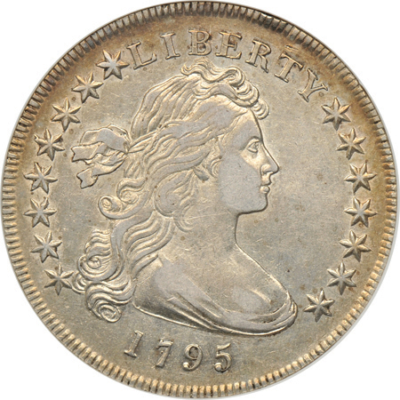 1795 Centered (B-14). ANACS AU-53.